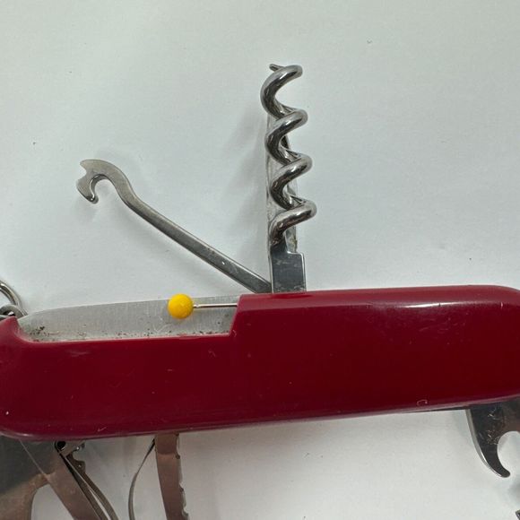 Victorinox Swiss Army Climber Knife Red Pin Tweezers, And Toothpick  - Picture 8 of 11